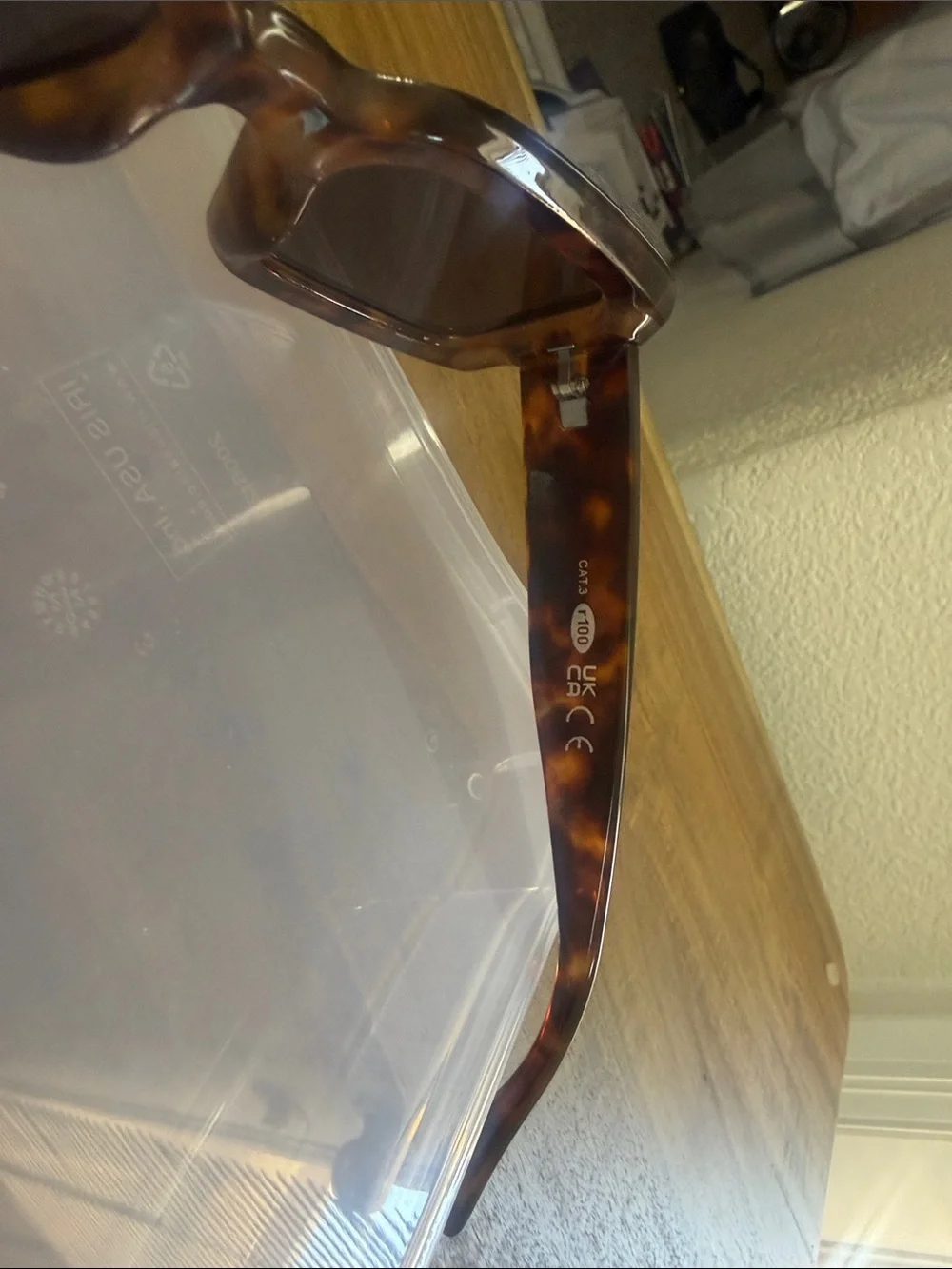 Tortoiseshell Rectangular Sunglasses - Brown Frames